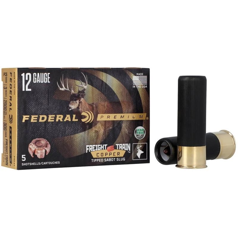 Federal Premium 12ga 3″ 300gr Freight Train Copper Sabot Slug