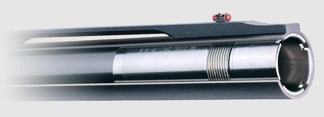 Benelli MONTEFELTRO SILVER 1228 AA-SATIN WALNUT W GOLD BIRD 2