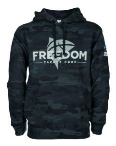 Sweat à capuche Freedom noir Camo