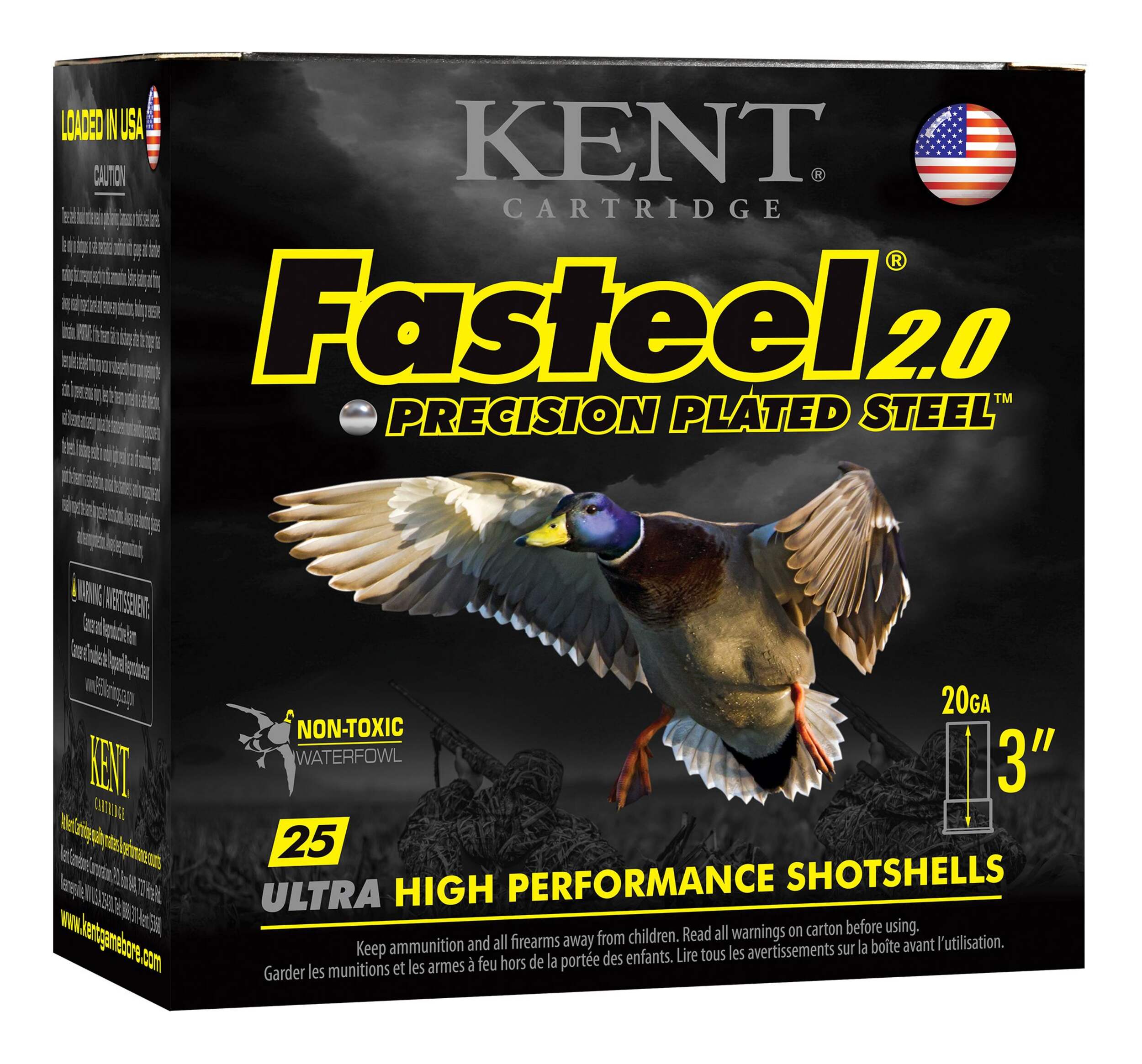 KENT FASTESTEEL 2.0 20GA 3 IN 7/8 oz # 4