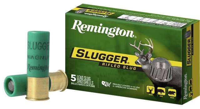 Remington Slugger 3″ 12ga 1oz Five Rifled Slugs 5pk