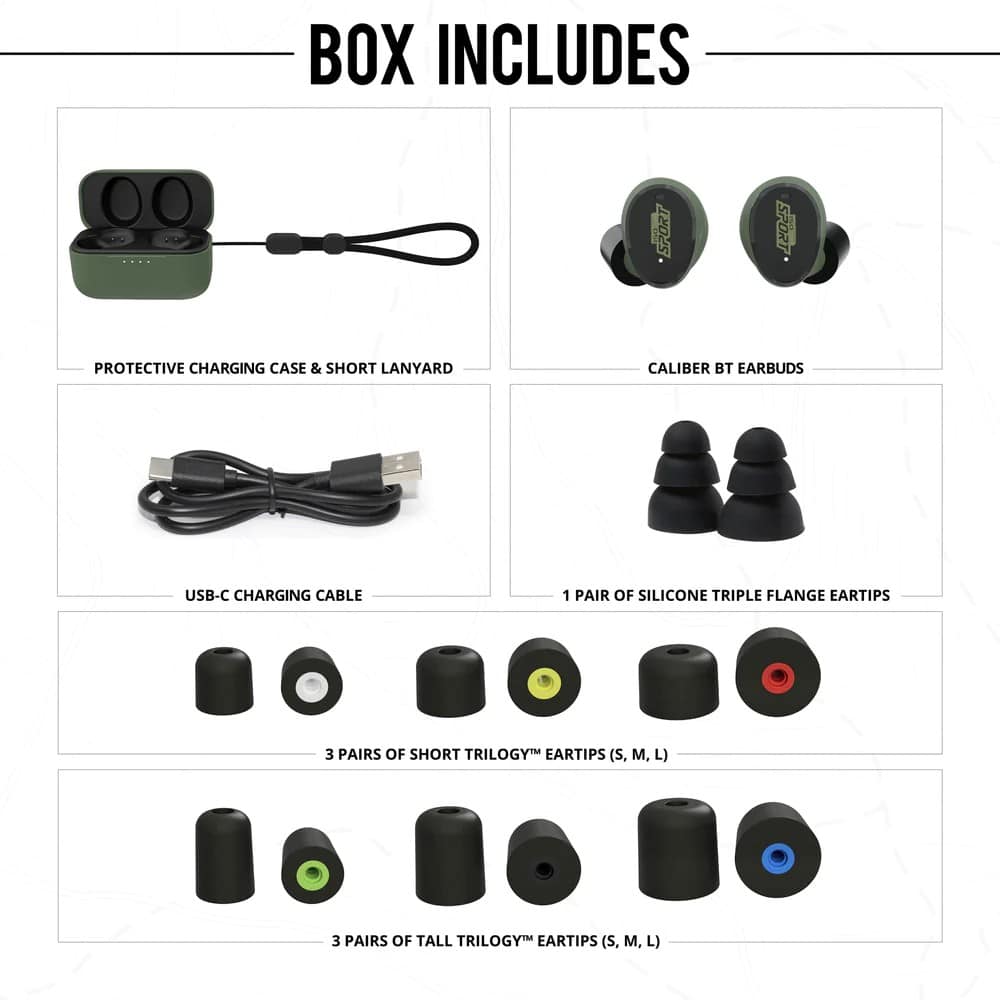 ISOtunes Sport CALIBER BT Tactical Earbuds with True Wireless Bluetooth, 25 NRR ISOtunes Sport CALIBER BT Tactical Earbuds with True Wireless Bluetooth, 25 NRR