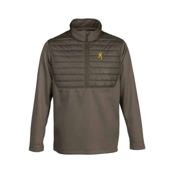 Browning Shirt Hybrid 1/4 Zip major brown