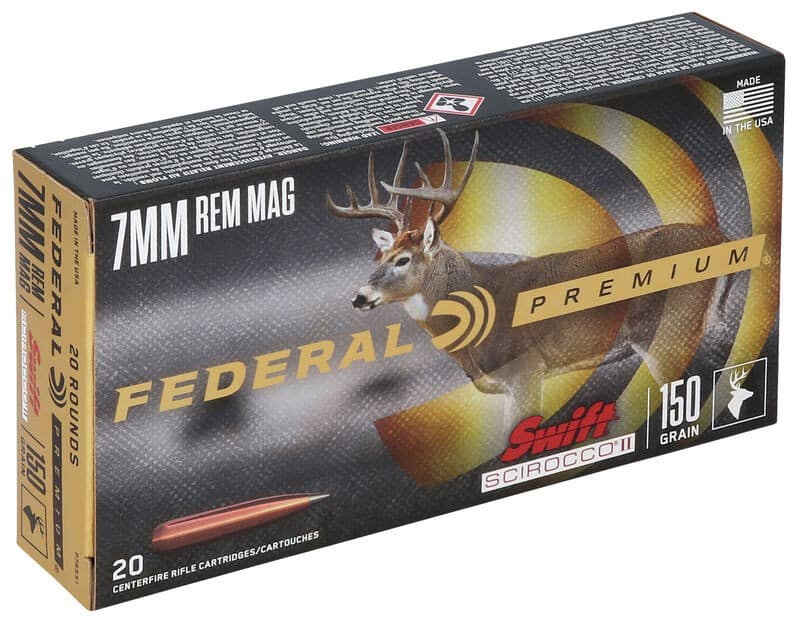 Federal Premium 7mm rem mag 150gr swift scirocco 2