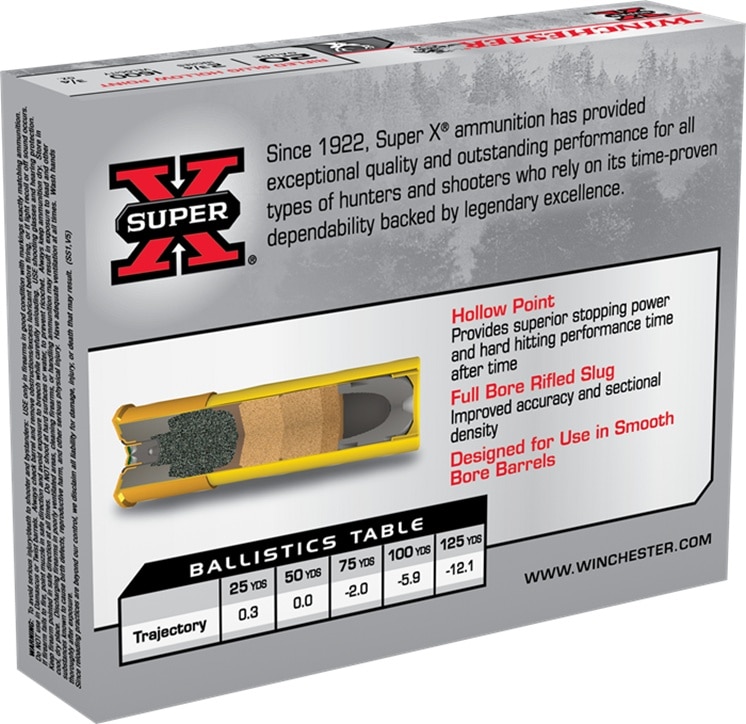 Winchester Super X Rifles Slug hollow Point 20ga 2 3/4 in 1600 Fps 3/4 Oz