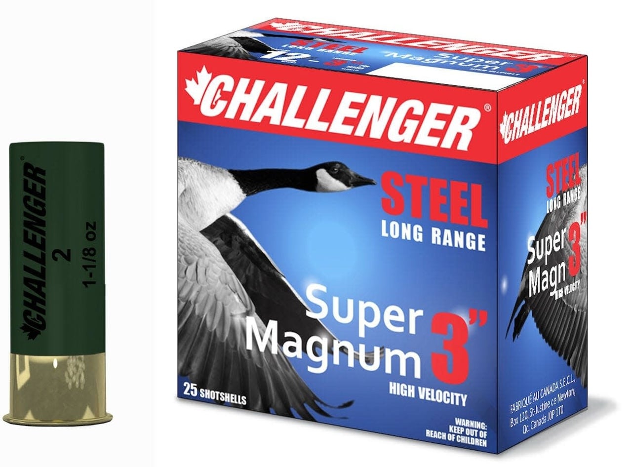 Challenger steel super magnum 12ga 3" 76mm bb 1 1/8 oz 1550fps