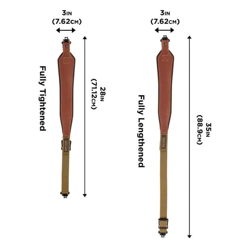 Allen Company BakTrak Leather Sling, Debossed Horns Allen Company BakTrak Leather Sling, Debossed Horns