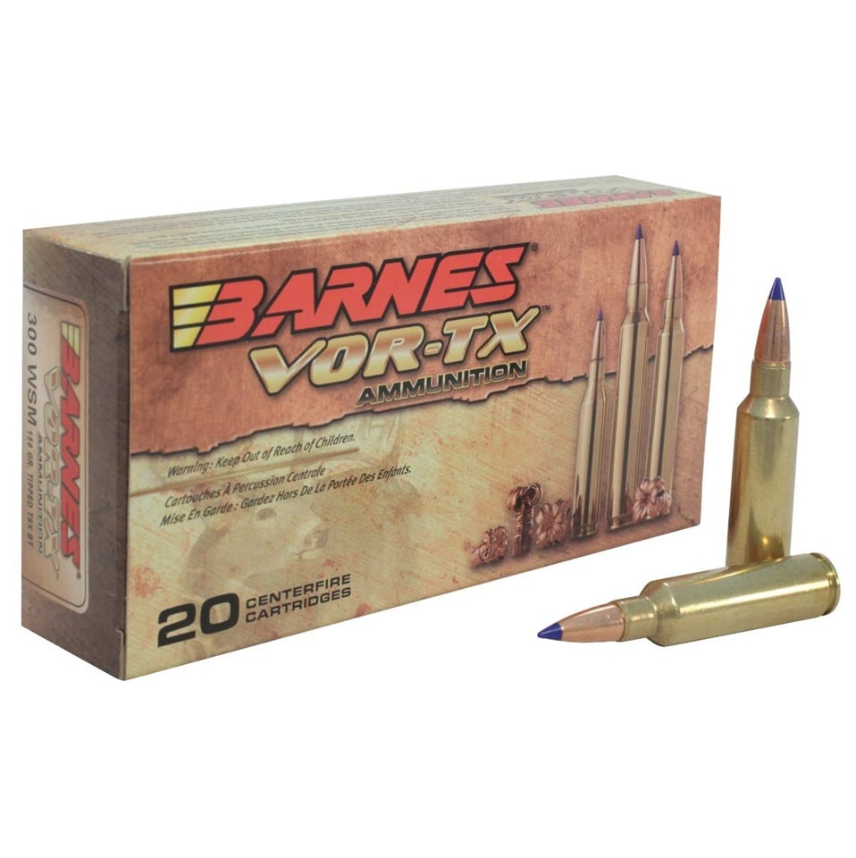 Barnes Vor-Tx Ammunition 300wsm 150gr Tipped Tsx Bt 3310fps