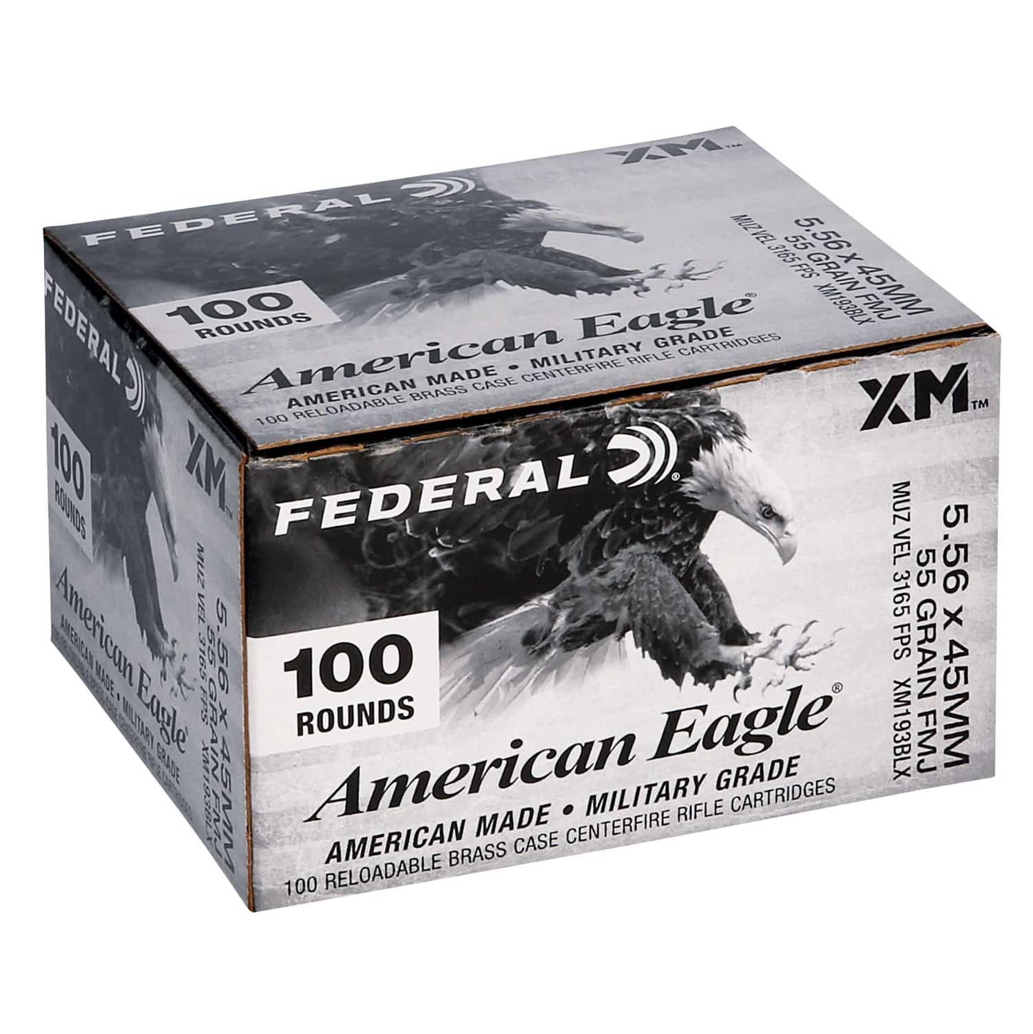 Federal American Eagle 5.56 X 45mm 55gr Fmj 100 Rounds