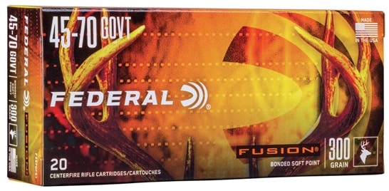 Federal fusion 45-70 govt bonded soft point 300 grain