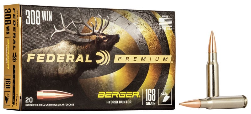 Federal Premium 308 Win 168gr Berger Hybrid Hunter