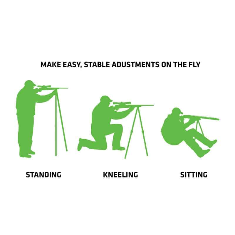 Primos Tall Bipod rock solid lightweight 25 to 62 in