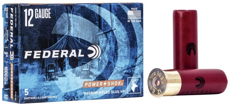 Federal Power Shok 12ga 3in 1600fps 1 1/4oz Magnum Rifled Slug Hp