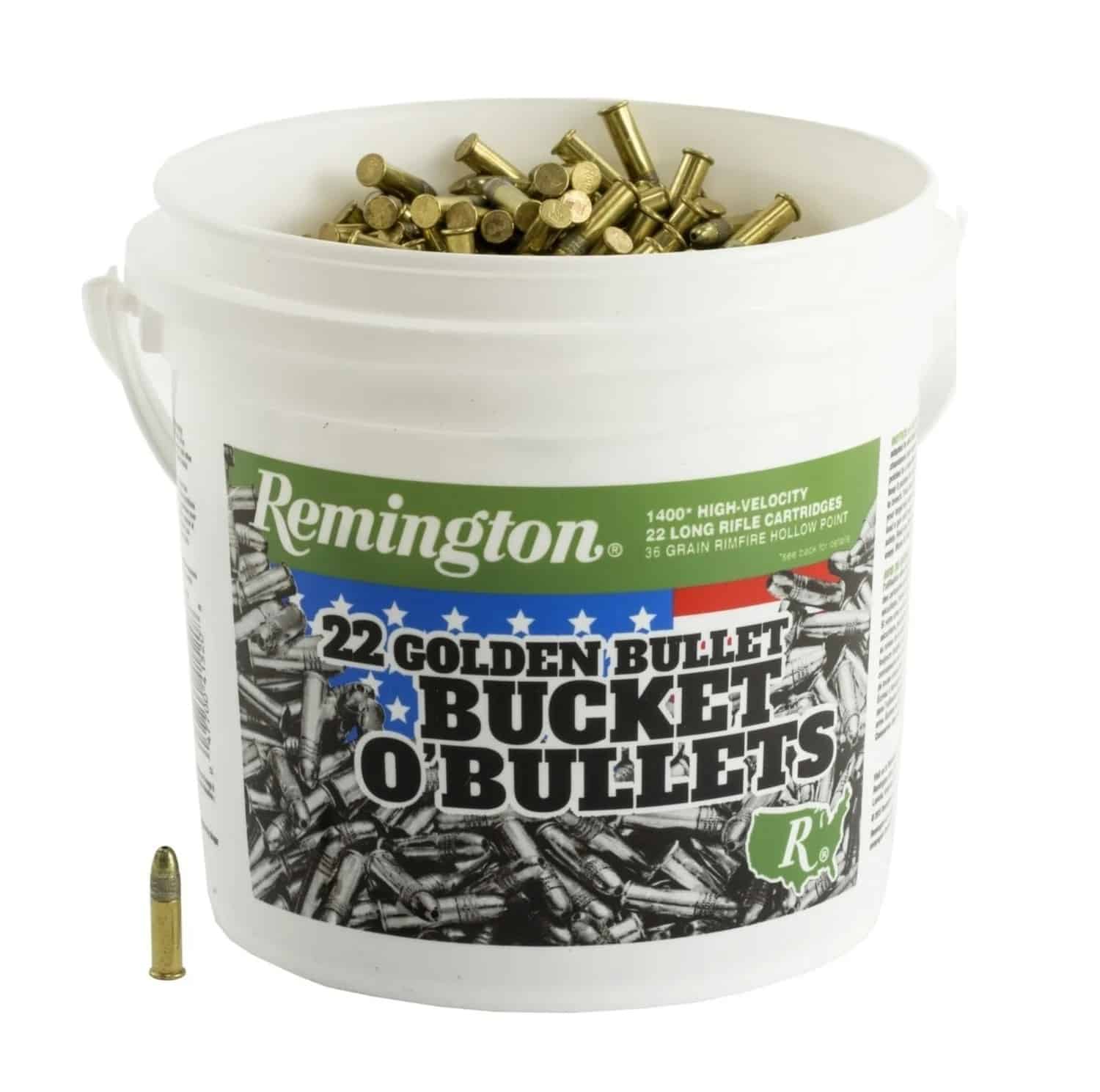 Remington 22lr 36gr high velocity hollow poinit bucket 1400 rounds