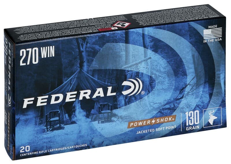 Federal power shok 270 win 130gr jacketed soft point
