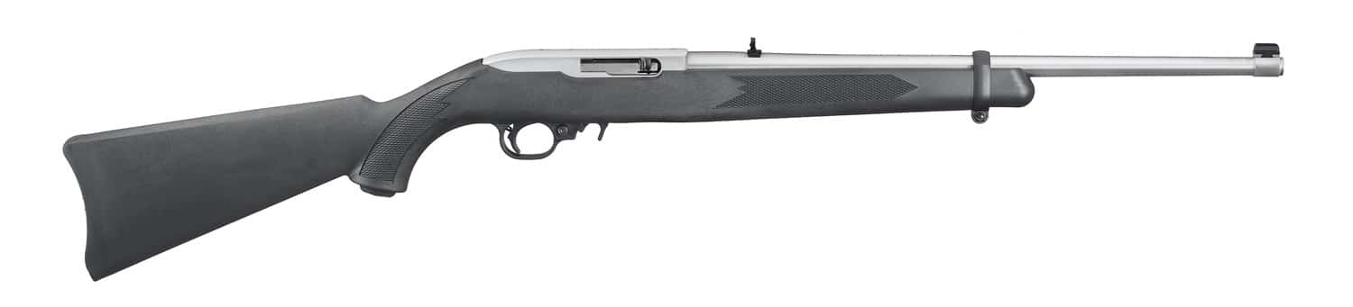 Ruger 10/22 Carbine 22 Lr Black Synthetic Clear Satin Stainless 18.5″ Barrel
