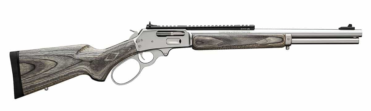 Marlin 1895 Sbl Lever-Action Rifle 45-70 Govt Grey Laminate Polished Stainless 19″ Threaded Barrel